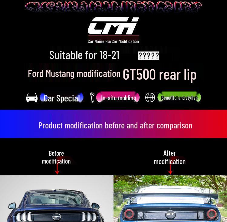 Carbon Fiber Rear Spoiler Lip for 2015-2022 Ford Mustang GT500 Body Kit