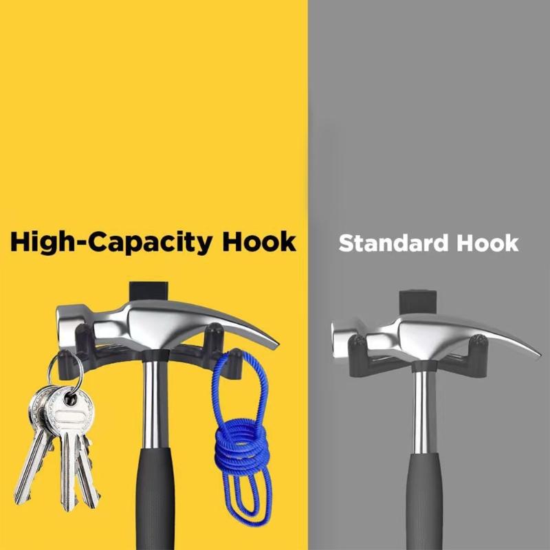 12PCS ABS Utility Hooks Wall Mounted Garage Organizers Heavy Duty Storage Hooks For Gardening Tools Shovels Hammers