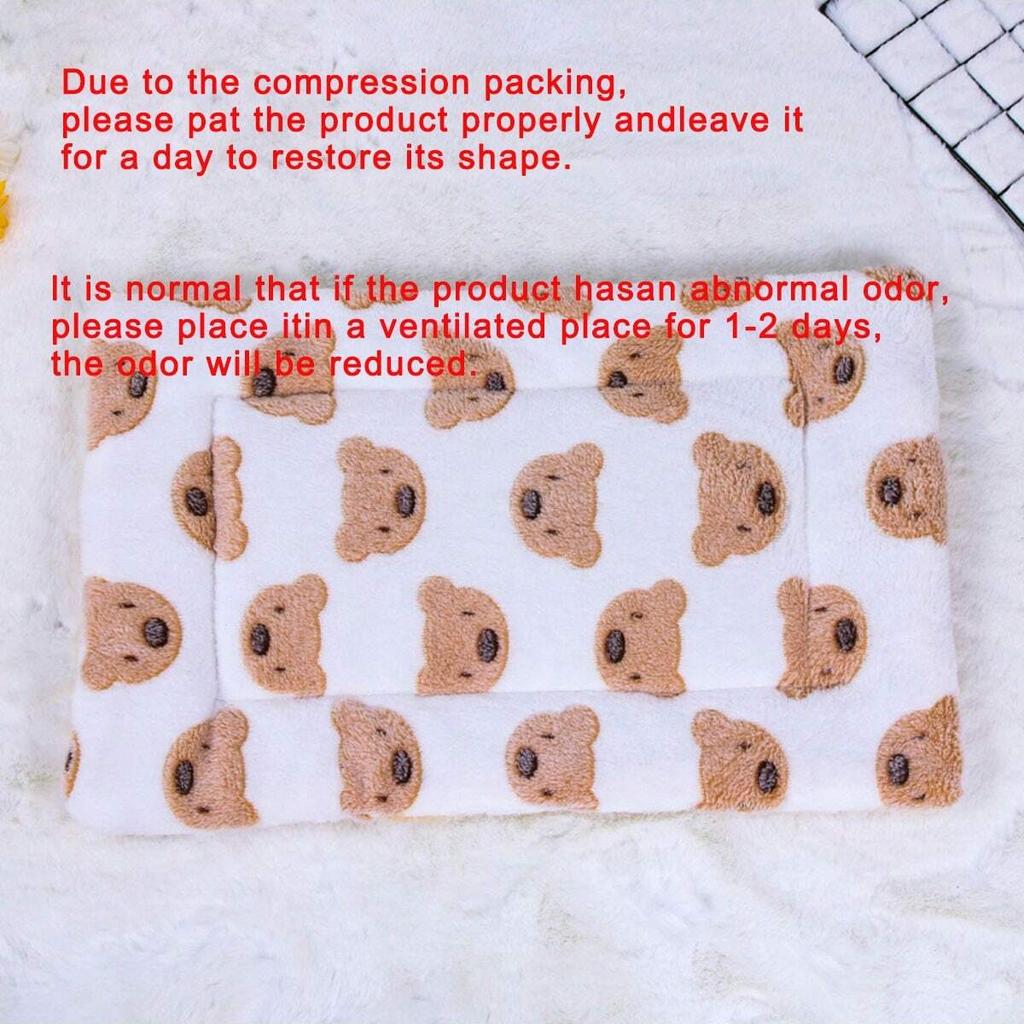 1pc-Cartoon bear print pet blanket, dog bed mat, small and medium-sized dog, cat, sleeping in autumn and winter