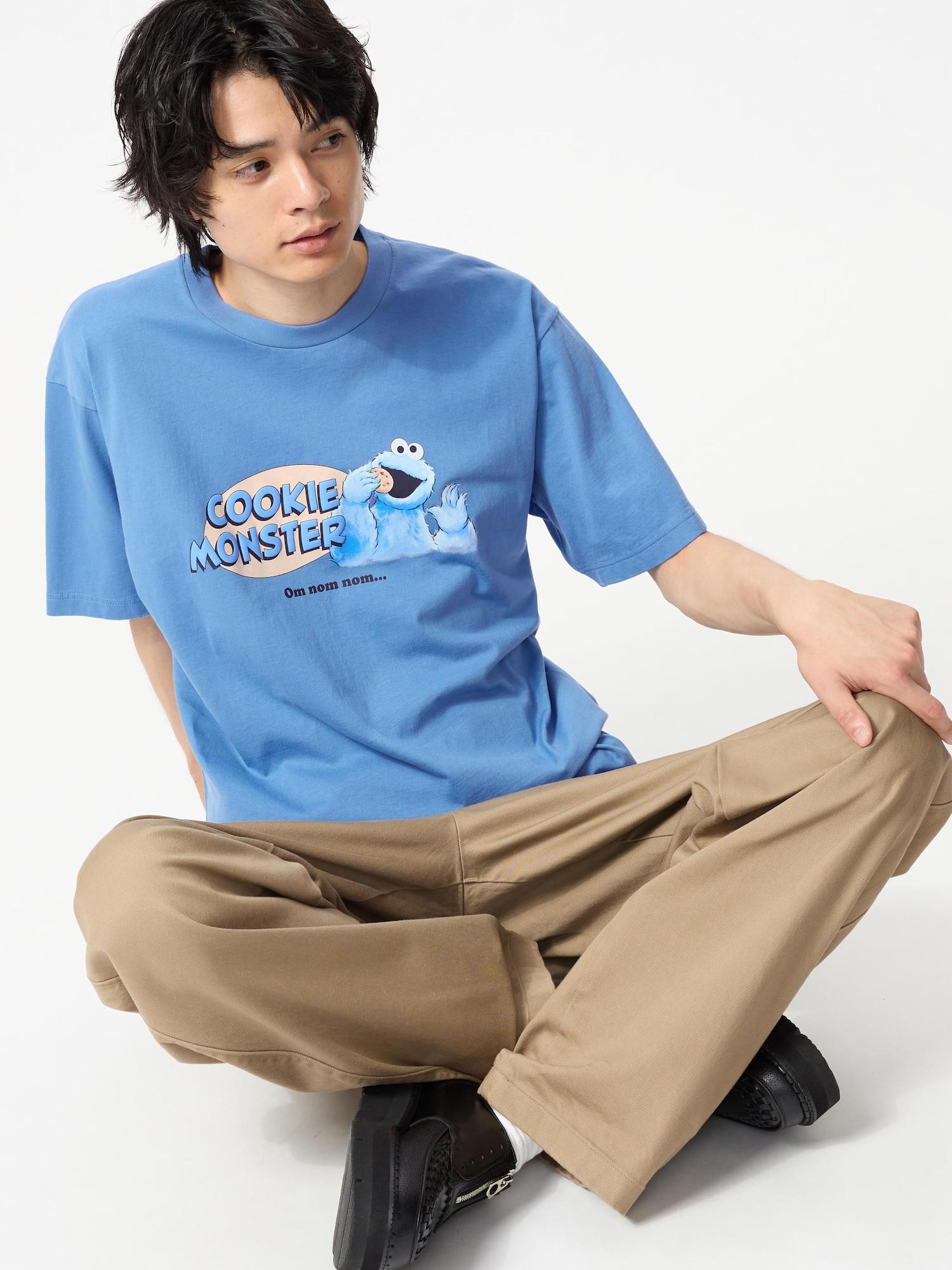 

Футболка Uniqlo SESAME STREETS UT с коротким рукавом E 64 BLUE/UNISEX 3XL