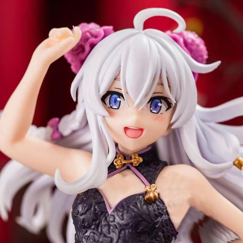 Wandering Witch: The Journey Of Elaina Cheongsam Elaina Ashen Witch Anime Figures Model Collect Ornament Toys Kawaii Doll Otaku