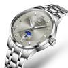 OLEVS Men Quartz Watch Stainless Steel Band Wristwatch Auto Date Business Waterproof Male Dress Watch Gift For Men Relogio