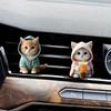2PCS Cute Cat Acrylic Car Decoration Fragrance Sheet Long-lasting Fragrance Ventilation Clip Decoration and Aromatherapy