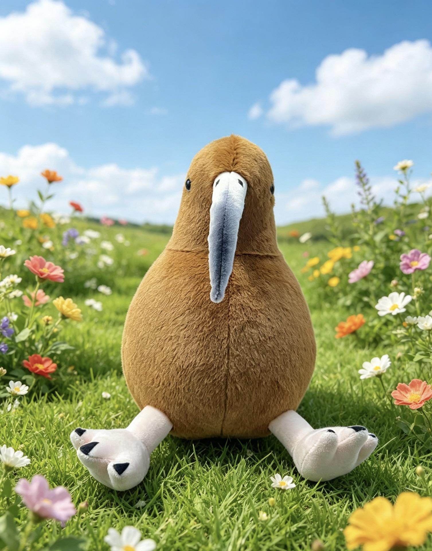 Kiwi Bird Plush Toy - New Zealand National Bird Soft Fabric Doll