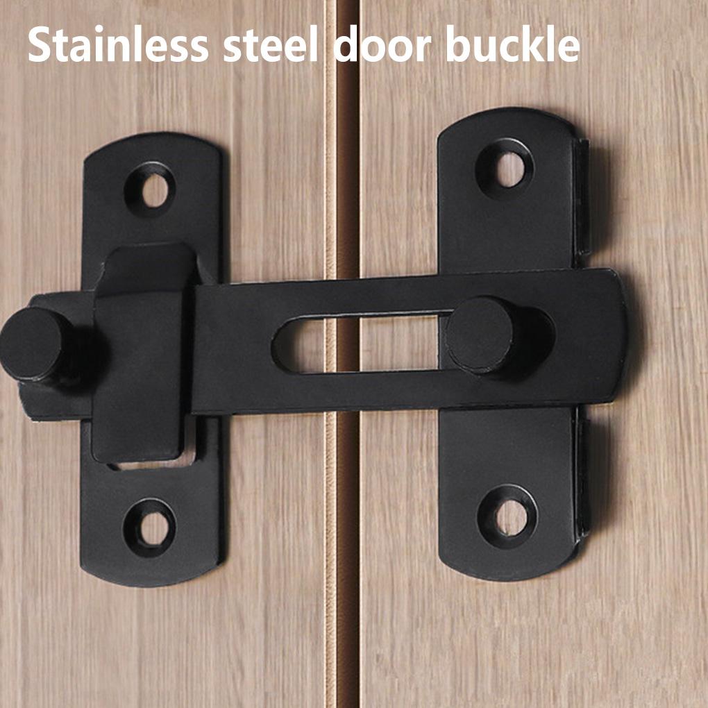 Stainless Steel Gate Latch Portable Detachable Anti-lost Anti-corrosive Household Restaurant Cafe Bedroom Door Lock Hardware