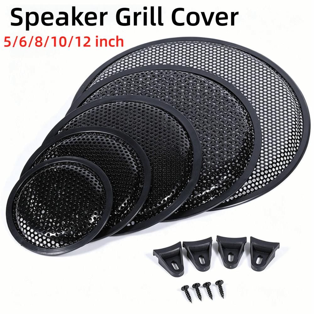 5-12inch Speaker Grills Black Speaker Grill Cover Mesh Covers Subwoofer Grill Home Audio