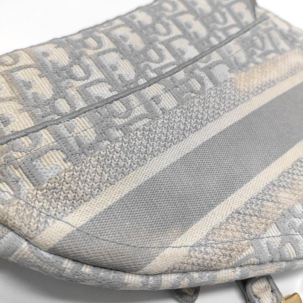 [Pre-Owned] Saddle Oblique Classic Embroidered Monogram Canvas Shoulder Bag - Very Good #2YENFR