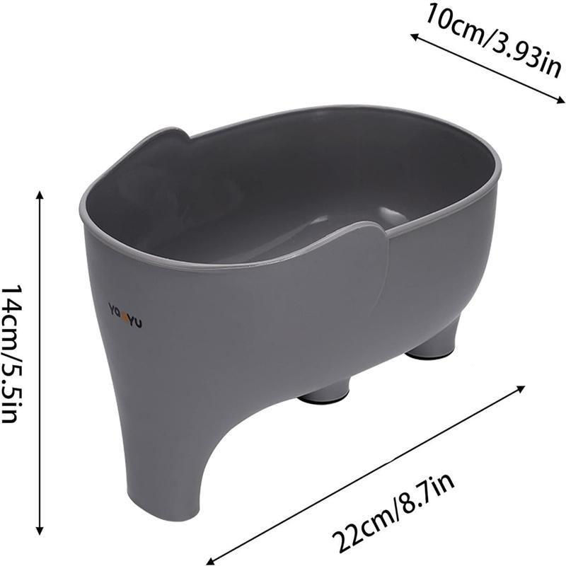 Elephant Shaped Sink Filter Leftover Drain Basket Soup Litter Filter Household Fruit and Vegetable Basket Plastic Drain Basket