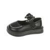 Girls' Leather Shoes 2025 Autumn New Bow Children's Princess Shoes Girls Performance Shoes Soft Sole Girl Baby Shoes