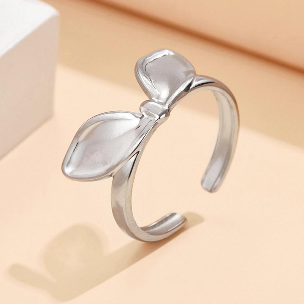 Sweet Rabbit Ear Adjustable Stainless Steel Ring - Fairy Style