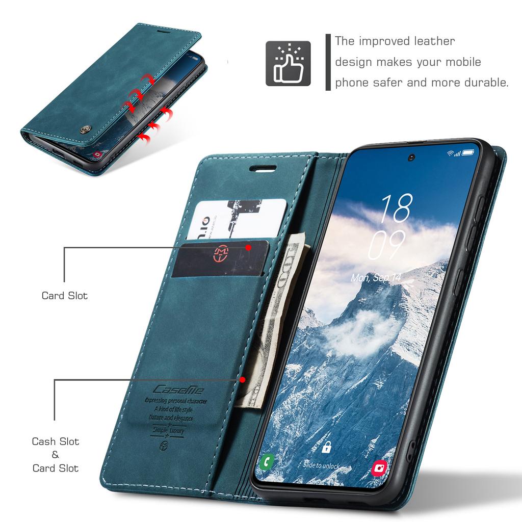 Suitable for Samsung S25 Edge matte flip phone case Galaxy S24 Ultra anti-drop card slot leather case with stand