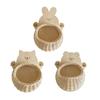 Rattan Weave Wall Basket Lovely Animal Shape Storage Shelf Small Items Holder for Modern Home Decoration