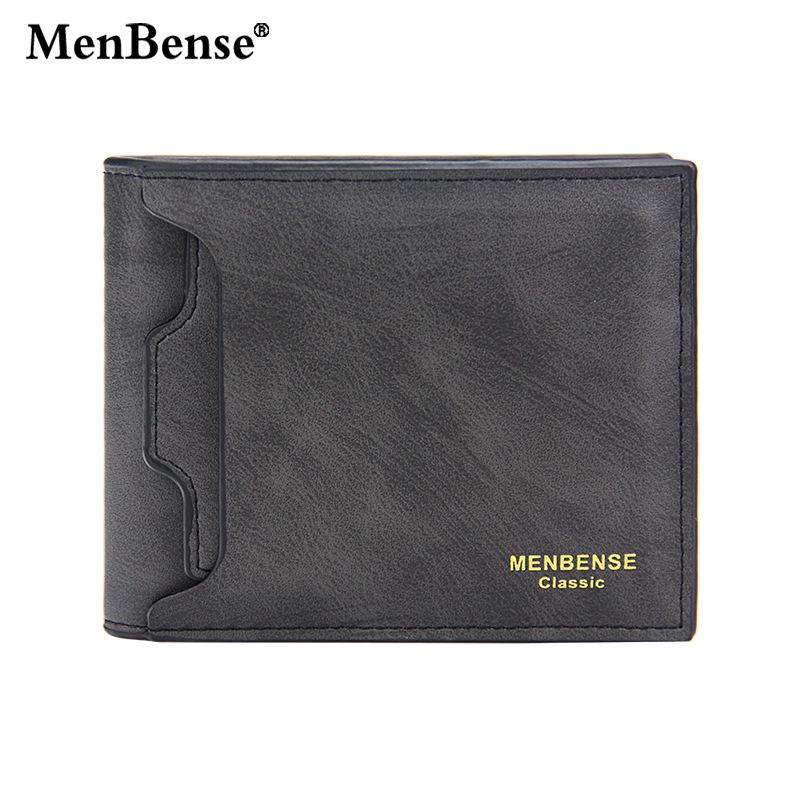 Classic Men's Wallets Vintage Genuine PU Leather Wallet RFID Anti Theft Short Fold Business Card Holder Purse Wallet Man