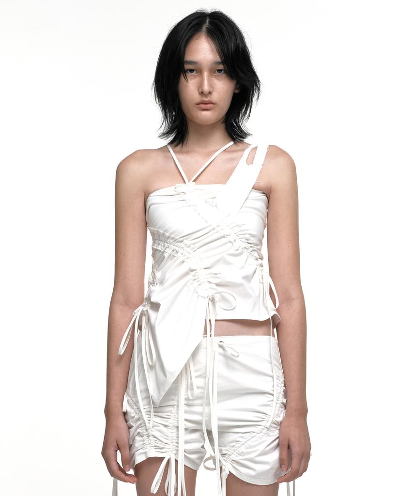 NACHE Rawcut Shirring Bustier Ivory