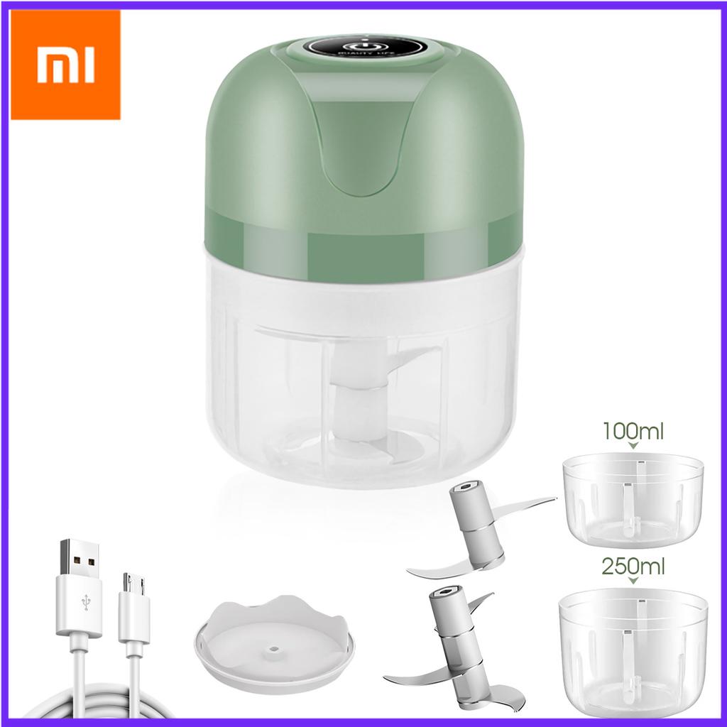 Xiaomi Electric Mini Garlic Chopper 1200mAh USB Charging Multi-Function Grinder 250ml Three-Blade Head & 100ml Two-Blade Head