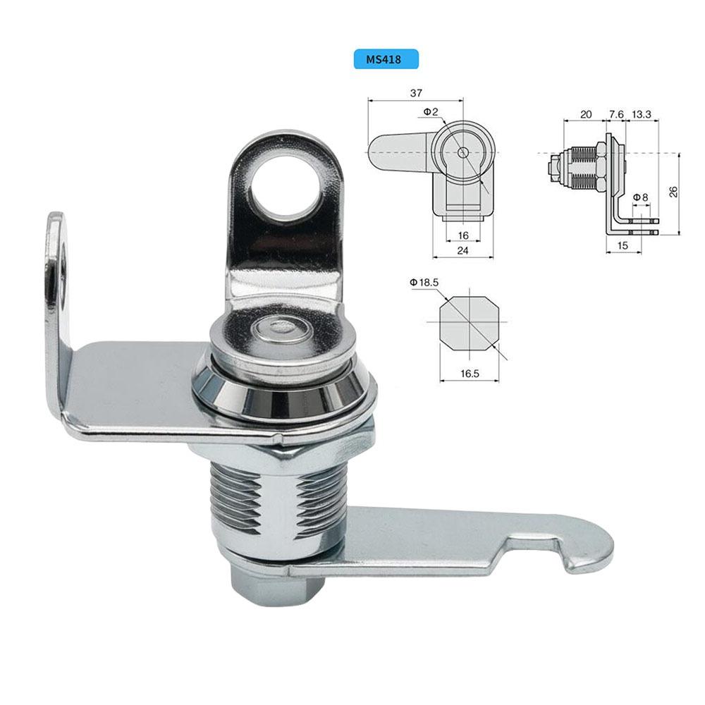 

Zinc Alloy Distribution Box Lock Chrome Finish RV Compartment Latch Cylindrical Lock Hardware Lock 1