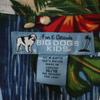 BIG DOGS Dog Floral Pattern Short sleeve Aloha shirt 16/18 Blue Kid's Used