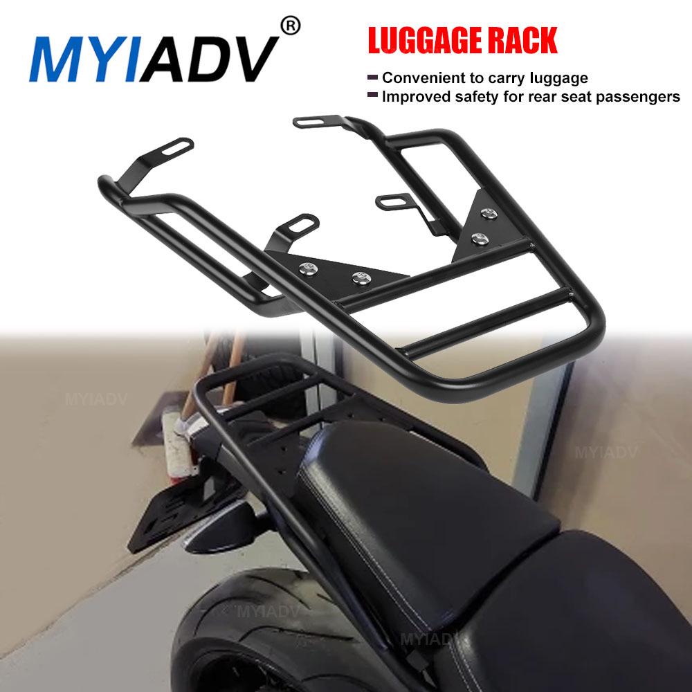 BMW R nineT Rear Luggage Rack: Modified Grab Handle, Extended & Thickened Tail Rack for Tail Box/Bag.