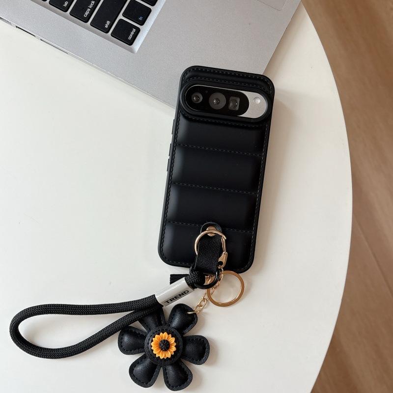 Applicable To Google Pixel9 Mobile Phone Case, Down Jacket Pixel8 Skin Lanyard Pixel7A All-inclusive Mobile Phone Case