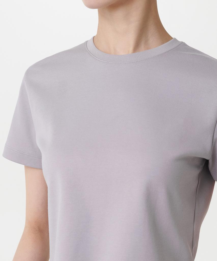 MUSINSA STANDARD WOMAN Women'S Crew Neck Crop T-Shirt [Purple Grey]