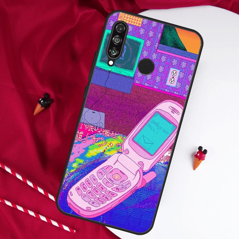 Vaporwave Aesthetic Trippy For Huawei Nova 5T 9 10 SE 7i 8i 11i 12i Y73 Y90 Y70 Y72 Y61 Y91 Y60 P20 P40 P30 Lite Case