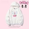 Aisile Malý králíček Růžový králíček kreslený vzor roztomilá mikina s kapucí pro muže a ženy volná a ležérní jarní podzimní nošení