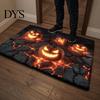 Alfombra de Ilusión 3D Alfombra de Halloween, Patrón de Calavera Óptica con Profundidad Realista, Decoración de Entrada de Horror Calabaza Espeluznante Felpudo Antideslizante para la Entrada