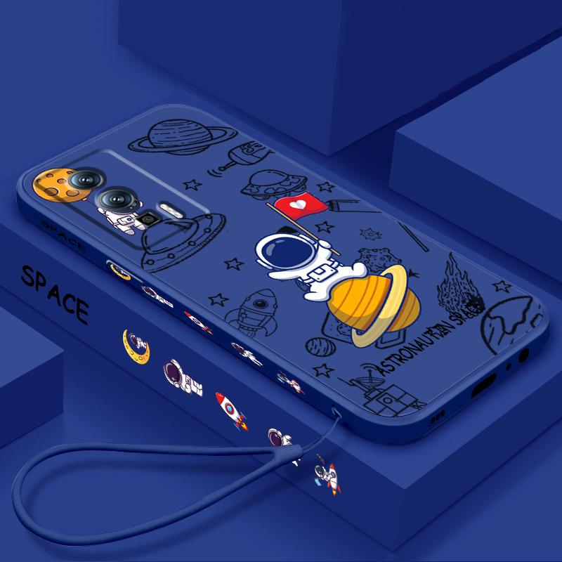 

Аниме космонавт мультфильм искусство жидкость левая веревка для Xiaomi Redmi 13C 12 12C K60 A1 K50 11 K40 10C 10 9A 9AT 9T 9C 5G назад Redmi A1