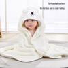 Coral Fleece Hooded Baby Bath Towel - Quick-Dry, Washable, Cartoon Design for Bath and Wear