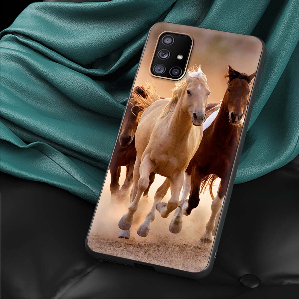 Running Horse Animal Fundas for Samsung Galaxy A70 A50 A40 A20s A30 A10s A20e A10 A02s A01 Phone Case for Samsung A51 A72 Cover