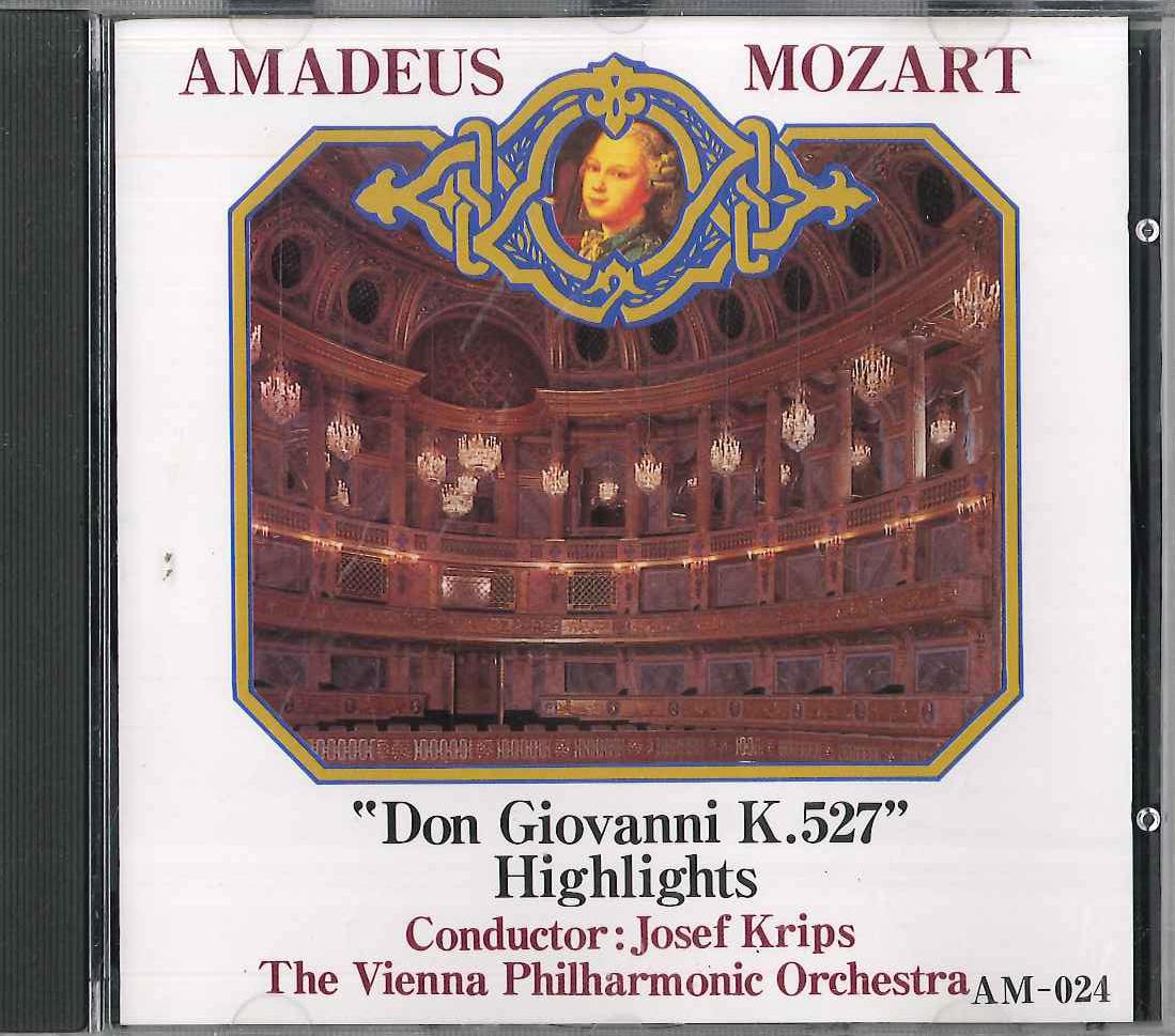 

CD JOSEF KRIPS - Mozart Don Giovanni K.527 Highlight AM024 SEEM Japan Classical Used