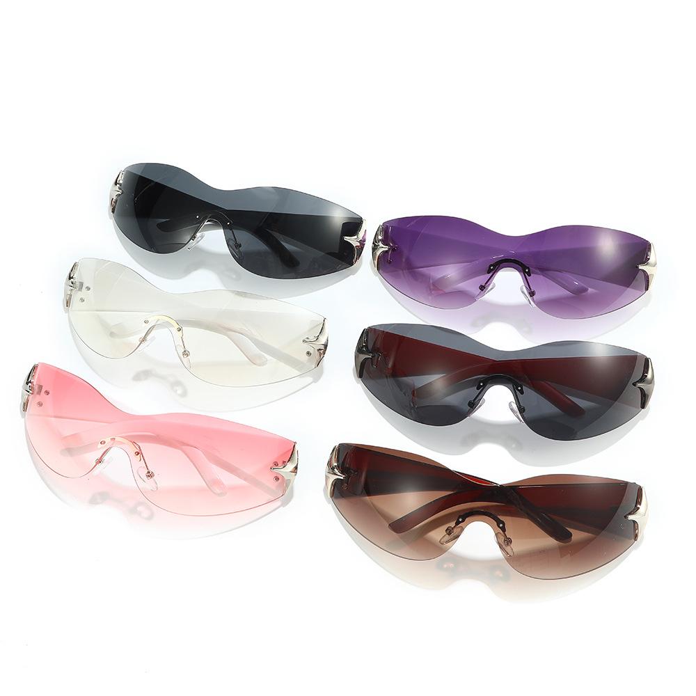 NWOGLSS T1128 Trending UV400 Custom Star Decoration Women Y2K Sunglass