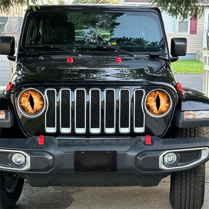 Beast Eyes Scheinwerferaufkleber Rund Auto Scheinwerfer Beast Eyes Aufkleber 3D Stereoskopisches Design Dekorationsaufkleber Für Fast Autos