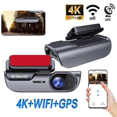 UHD 4K Dahili WIFI Araç Kamerası GPS G-Sensörü Gece Görüşü Video Kaydedici Kara Kutu Araç DVR İsteğe Bağlı 24H Park