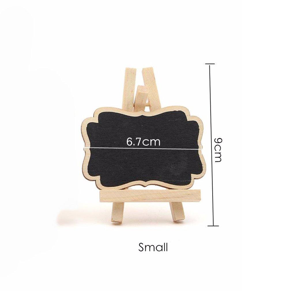 Wooden Blackboard Universal Message Board 10 Pcs/set Mini Chalkboard Portable Wedding Party Decor Decorative Parts