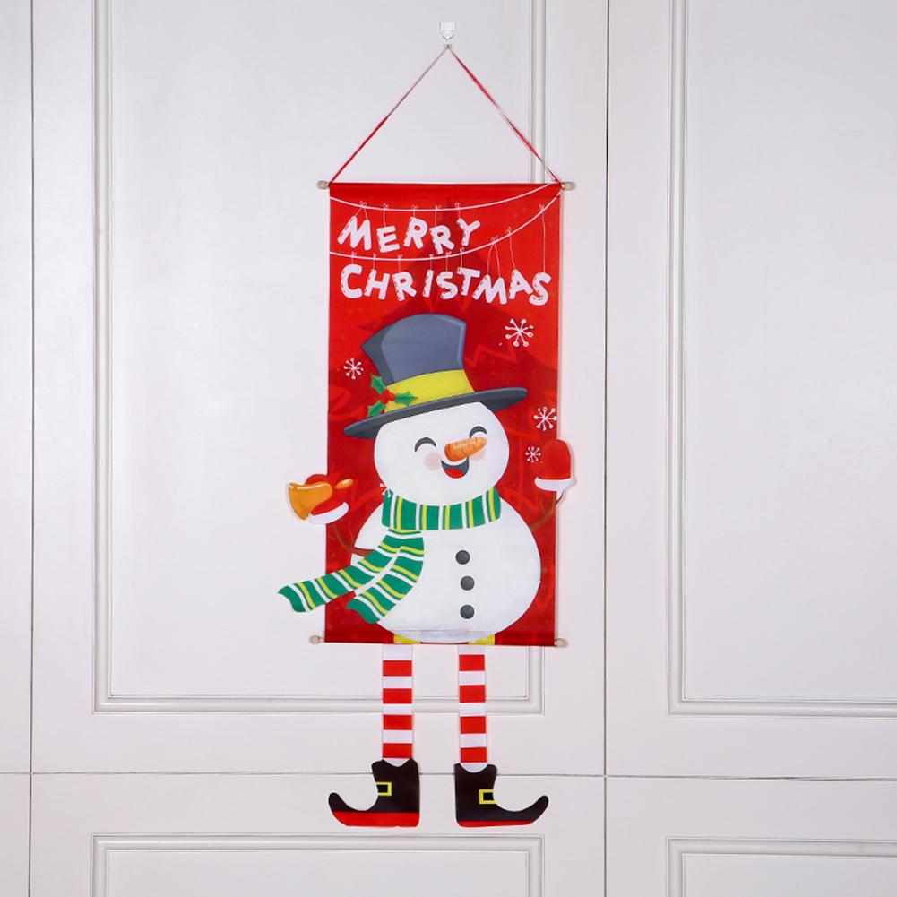 Merry Christmas Hanging Flag Ornaments Cute Shapes Xmas Gifts For Home Walls Windows Door Decoration