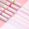 6Pcs/Set Creative Flower Shaped Curve Liner Pen 6 Colors Curve Liner Marker  Art Contour