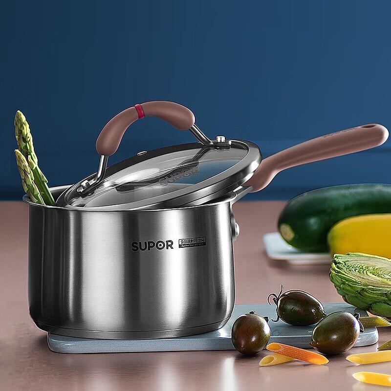 Supor 304 Stainless Steel 16cm Soup & Milk Pot