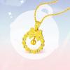 Gold Plated Bow Wreath Necklace with Bell Charm - Women's Versatile Clavicle Chain Gift