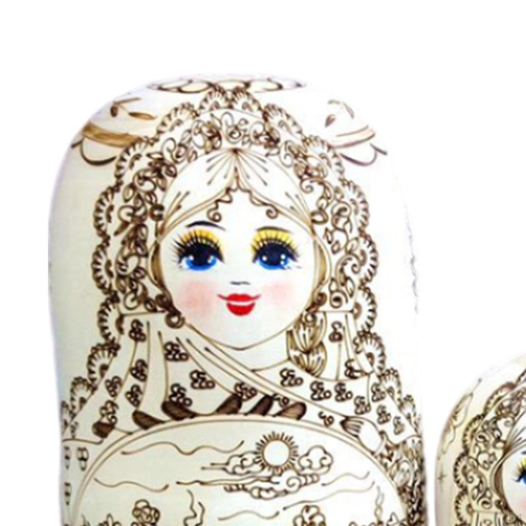 Handbemalte Matrjoschka Holz Stapelspielzeug Dekoration Matrjoschka für das Büro