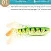 5PCS Silicone T-tail Wobblers 8cm/6g Minnow Bass Lure Fishing Lure Wobblers Lure  Fresh Water