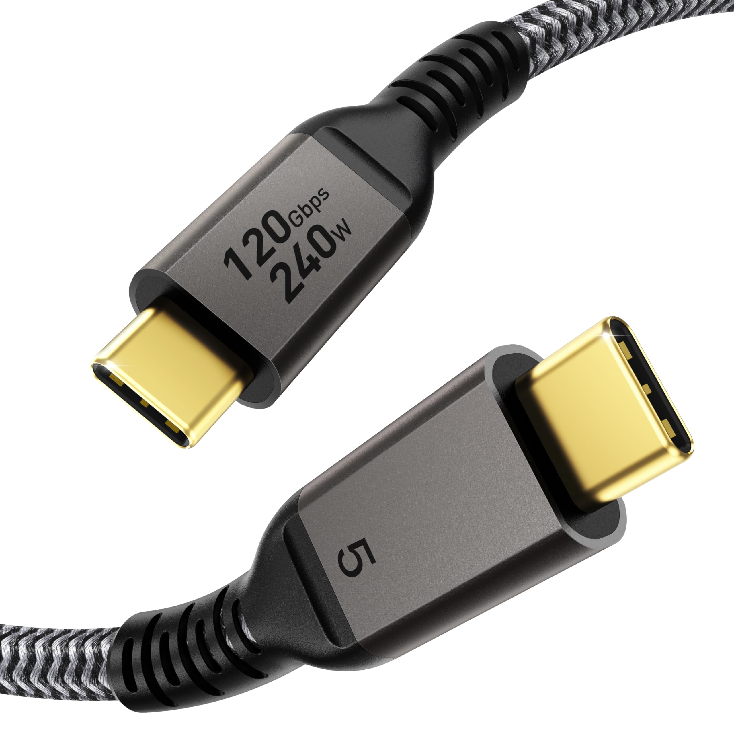 

Maxonar Thunderbolt 5 240 Вт Быстрая зарядка USB PD до 80 Гбит/с Передача данных Thunderbolt Thunderbolt и USB 4 Совместим с MacBook Mini Кабель USB-C, 1 м, Зарядка, чёрный