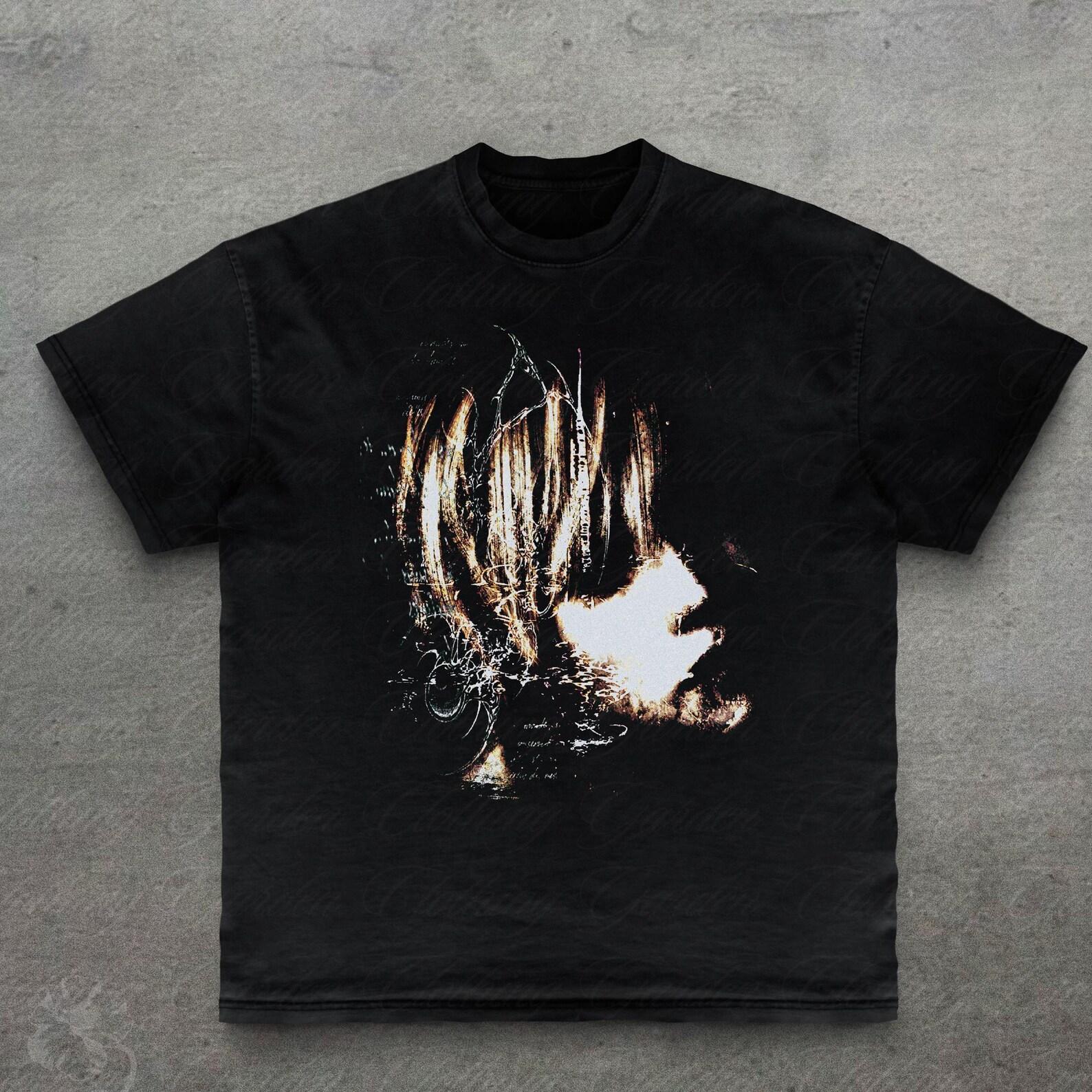 Dark Art Graphic Tee, Abstract Grunge Shirt Vintage Style, Unisex Dark Academia Top, Edgy Streetwear T-Shirt, Alt Gothic Clothing, Alt tee L