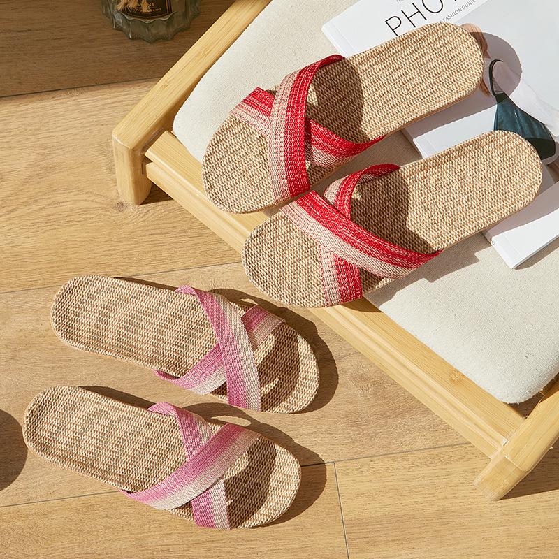 Women's & Men's Non-Slip Wear-Resistant Linen Slippers for All Seasons