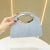 Polyester Evening Clutch Bag With Sequins And Pleats For Formal Events