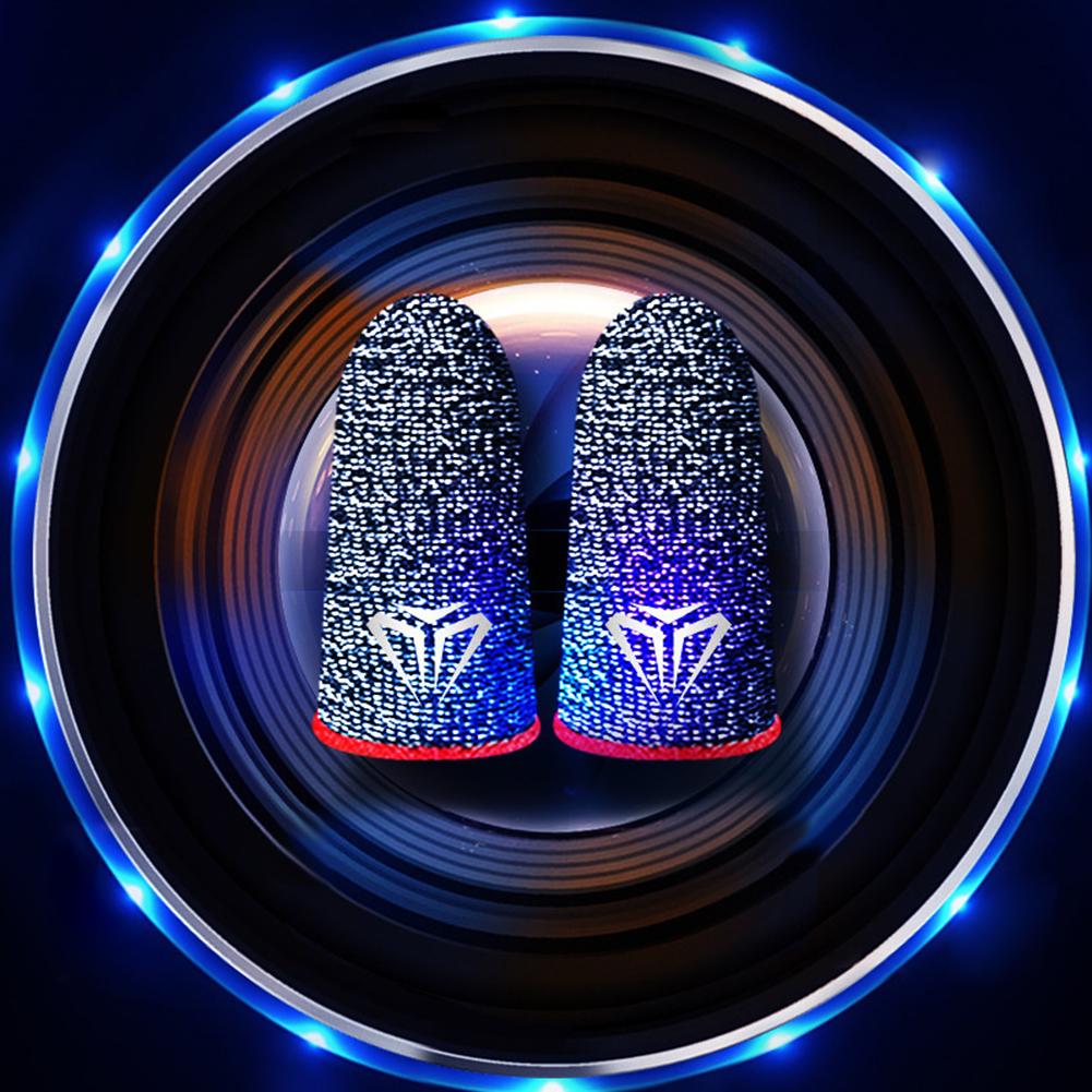 5-1 Paires Manches de Doigts Respirantes Pour Gaming Écran Tactile Doigts Couvreurs Fibre d'Argent Jeux sur Téléphone PUBG Manchon de Pouce pour Doigts 5