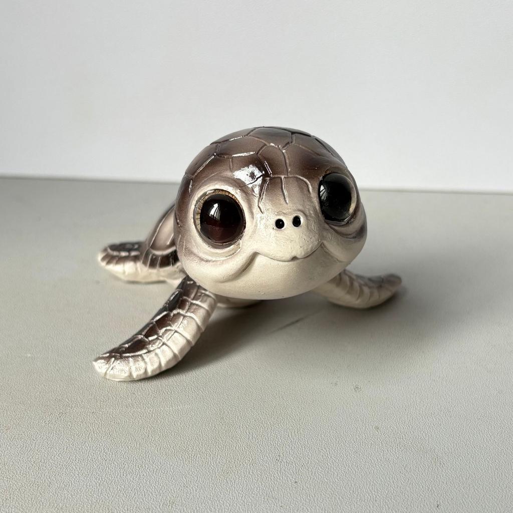 Harz-Schildkröten-Ornament für Schreibtischregal Kinderzimmer-Dekoration Minimalistische Tierfigur Heimdeko-Stück