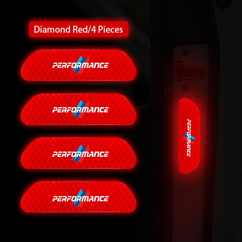 FA44Pcs Car Night Reflective Safety Warning Stickers For BMW X1 X2 X3 X5 X4 X6 X7 G30 G20 G32 G11 G12 F40 F30 F20 F10 F34 F07 F44