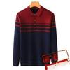 Papa Langarm-T-Shirt Herren Frühling Locker Oberteil Revers Polo Unterhemd