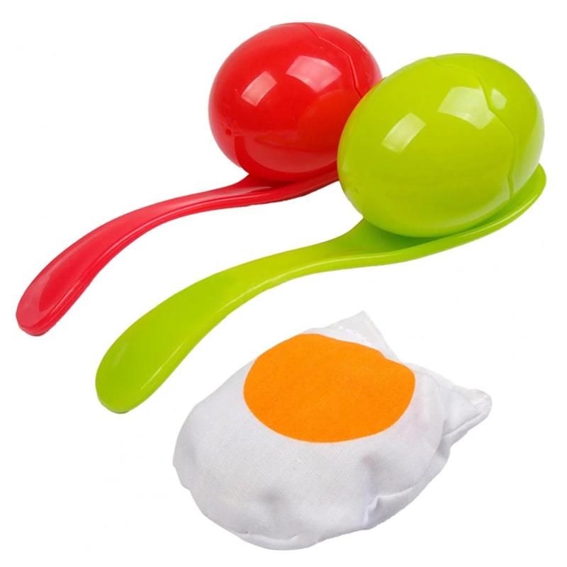 Egg And Spoon Race Game For Kids Outdoor Toys Carnival Field Day Party Favors Spielzeug Kinder Juegos Divertidos Para Niños